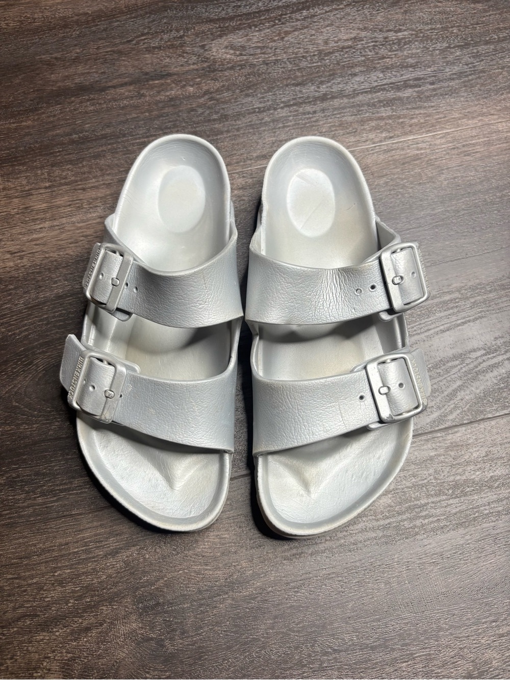 Birkenstock Arizona Essentials EVA Sandals Silver Women's Size 38 Size 7